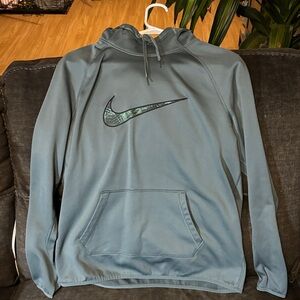Nike Blue Hoodie with Swoosh